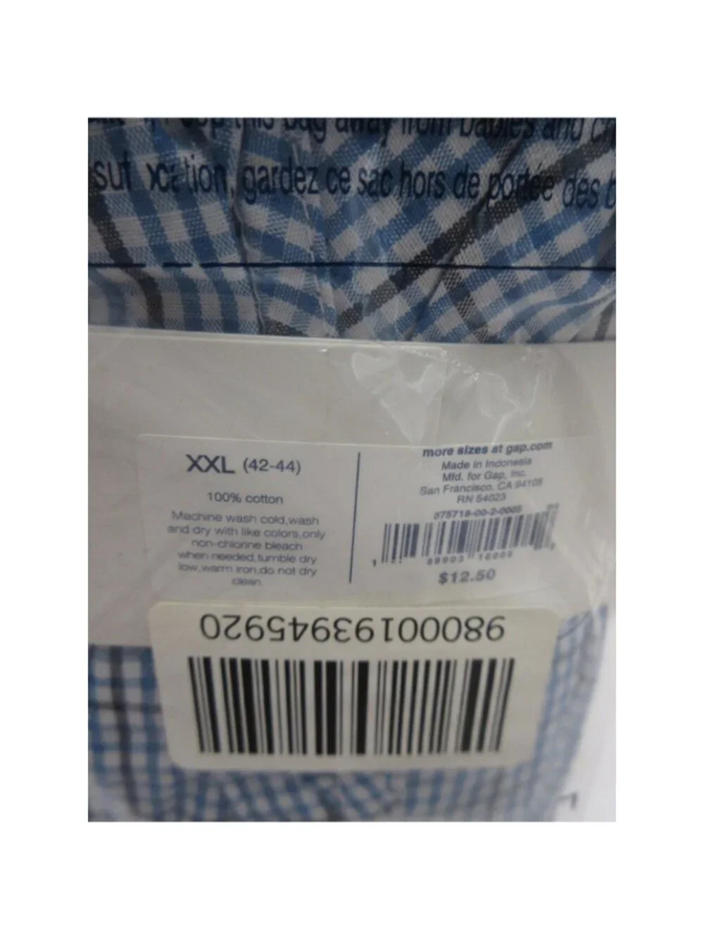 Gap Underwear XXL Boxer Shorts Check Classic Preppy Deadstock Y2K NEW